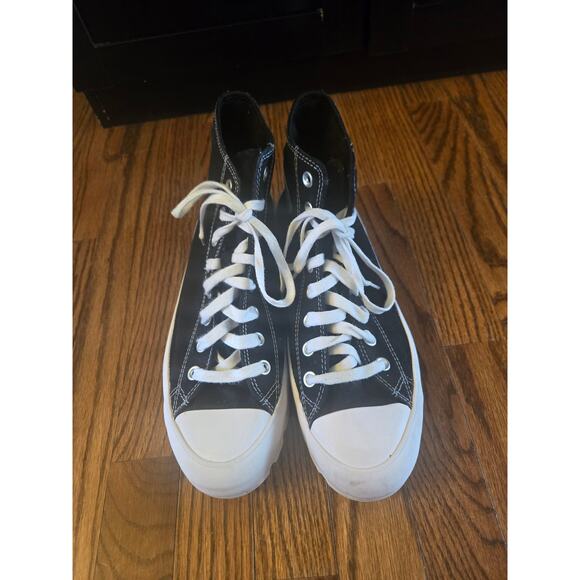 Converse Chuck Taylor All Star High Black White Platform Womens Sneakers Size 11 - Picture 9 of 13